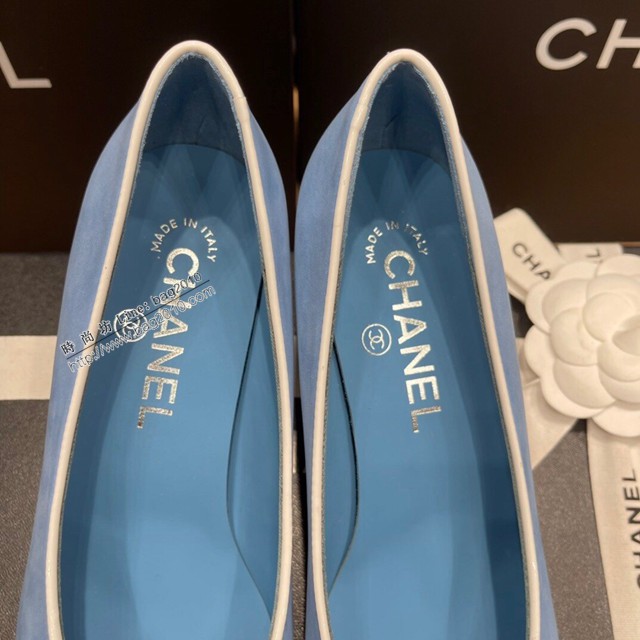 Chanel香奈兒頂級版本磨砂絲綢牛皮小香新款彩色糖果系列單鞋 dx2722